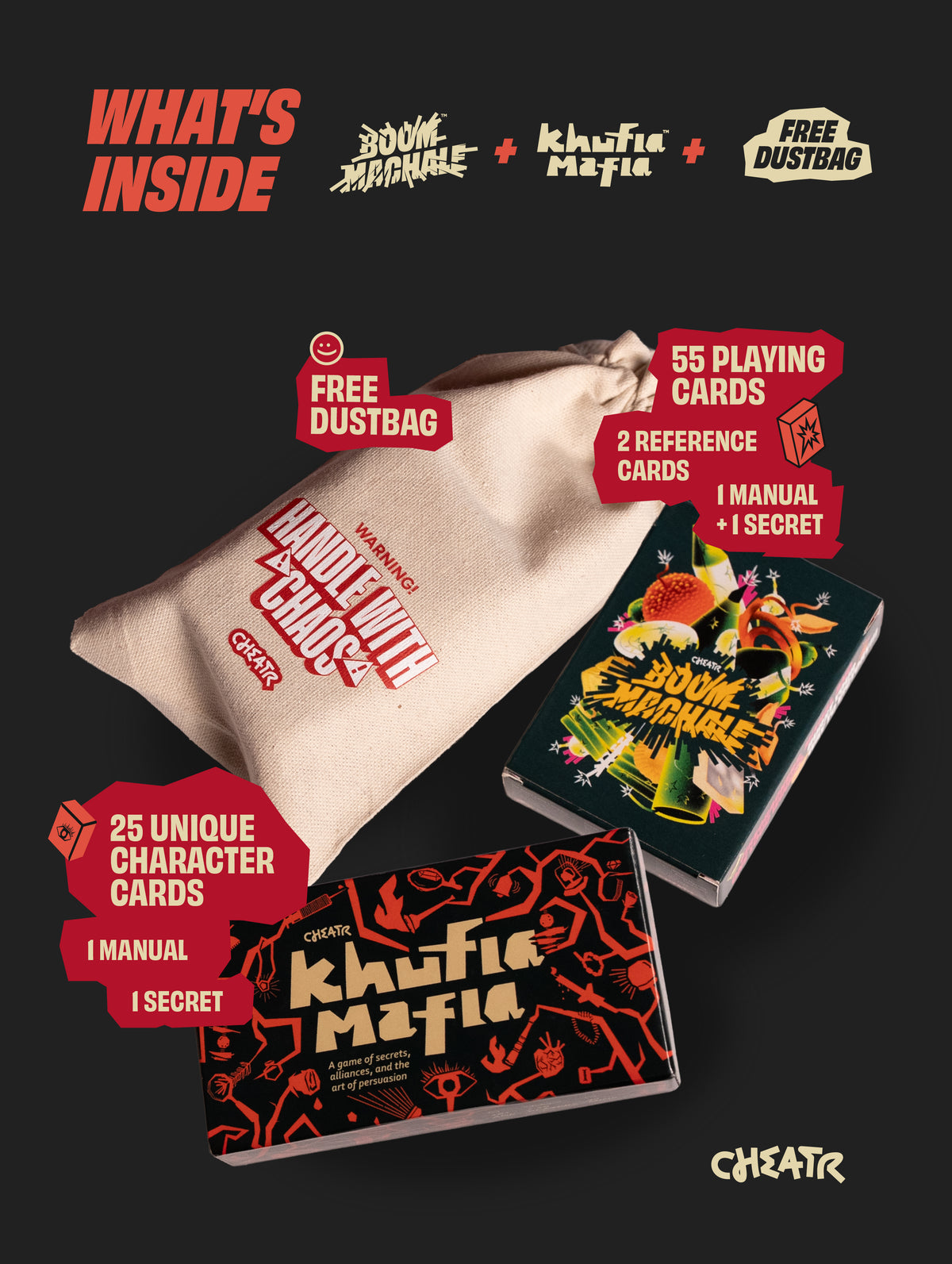 What's inside the Cheatr Games Launch Bundle, a practical no-assembly housewarming gift